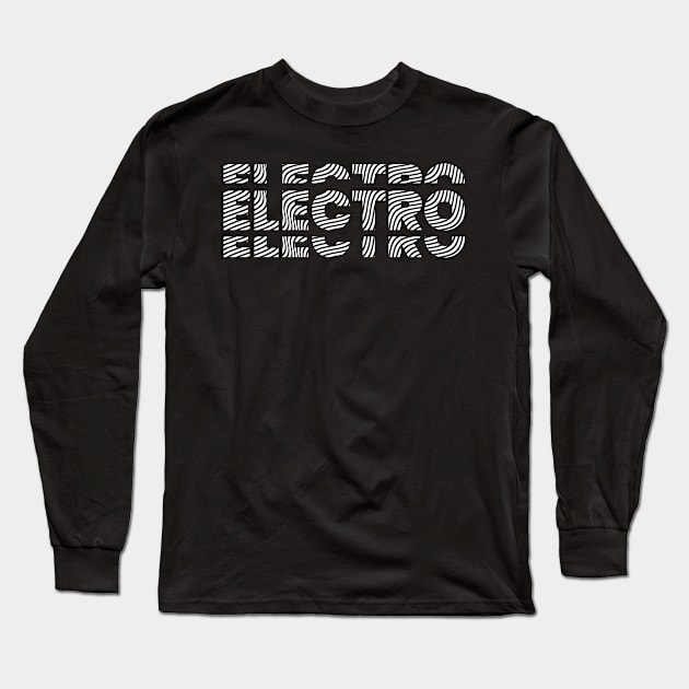 electro wave design Long Sleeve T-Shirt by lkn